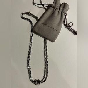 David Yurman Double Box Chain Knotted Necklace